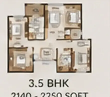 Embassy Chapparkallu 3.5 BHK · 2,140–2,250 sq ft floor plan image