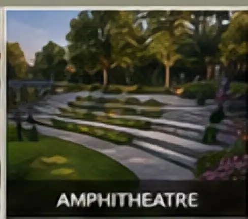 Open-air amphitheatre set within landscaped grounds at Embassy Chapparkallu