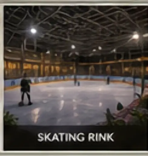 Outdoor skating rink in the recreation area at Embassy Chapparkallu